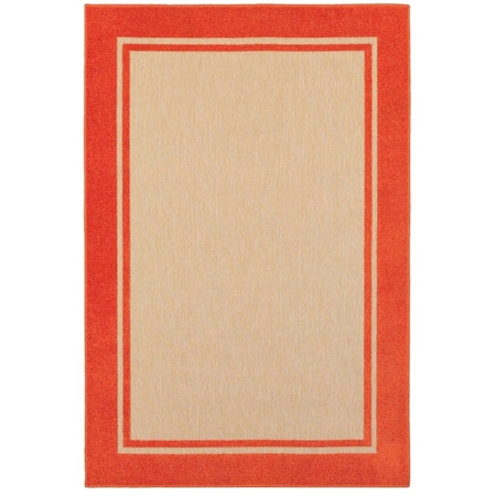 Oriental Weavers Cayman 5594Q 4x6 Rectangle - Sand/ Orange-Polypropylene C5594Q117165ST